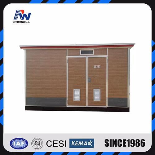 配電変圧器と組み合わせたIEC 15 kV Zgs type USに準拠した小型プレハブ変電所